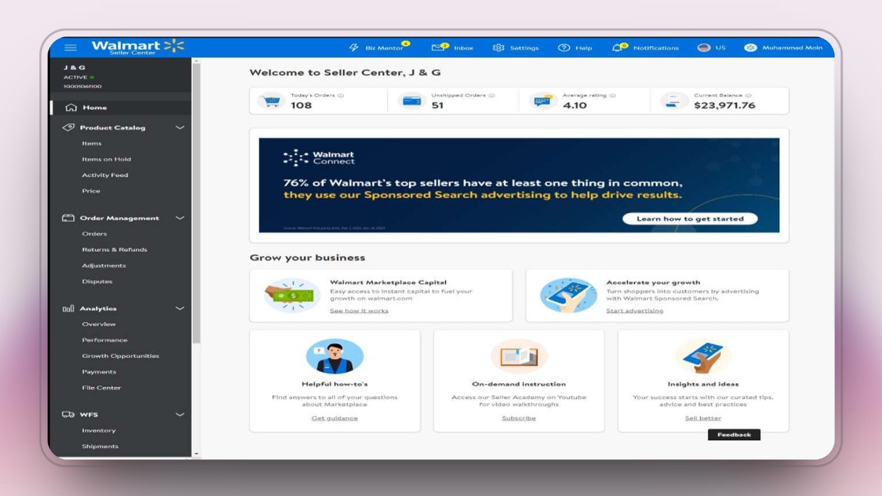 WALMART ACCOUNT MANAGEMENT